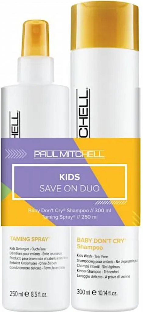Paul Mitchell Kids Baby don\'t cry shampoo 300 ml + Taming Spray neoplachující kondicionér 250 ml dárková sada