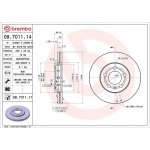 Brzdový kotouč BREMBO 09.7011.11 | Zboží Auto