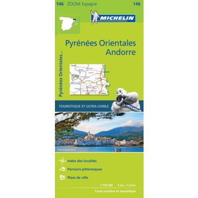 Michelin vydavatelství mapa Pirineos Orientales, Catalán, Andorra 1:150 t.
