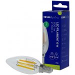 Tesla LED žárovka FILAMENT RETRO svíčka E14, 6W, 230V, 806lm, 25 000h, 2700K teplá bílá,360st,čirá CL140627-1 – Hledejceny.cz