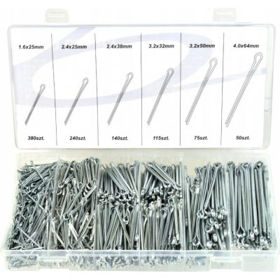 Závlačky sada 1000ks, 6 velikostí GEKO nářadí G02804 – Sleviste.cz