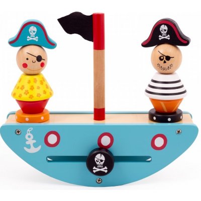 Cuculo dřevěná hra pirátská loď