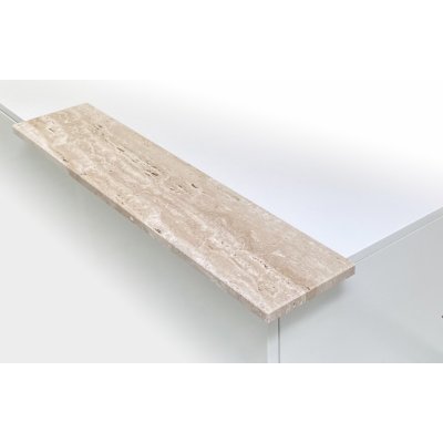 TONE OF STONE Venkovní parapet z přírodního kamene - Travertin Klasik lesk, 2250x300x30 mm – Zboží Mobilmania