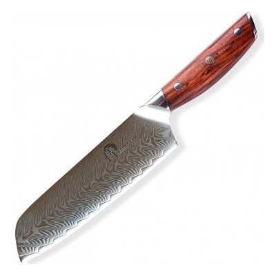 Dellinger Rose Wood Damascus nůž Santoku 7" 175 mm – Zboží Mobilmania