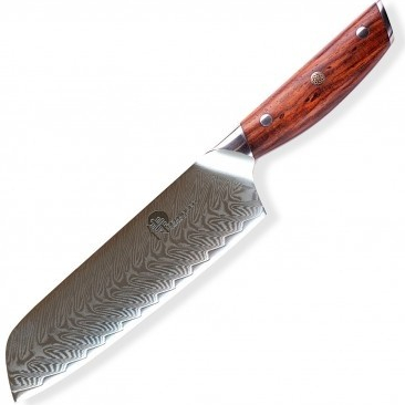 Dellinger Rose Wood Damascus nůž Santoku 7\