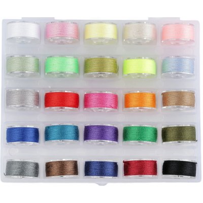 Box na cívky s náplní do šicího stroje nízké Varianta: Mix barev, Balení: 1 krab. – Zbozi.Blesk.cz