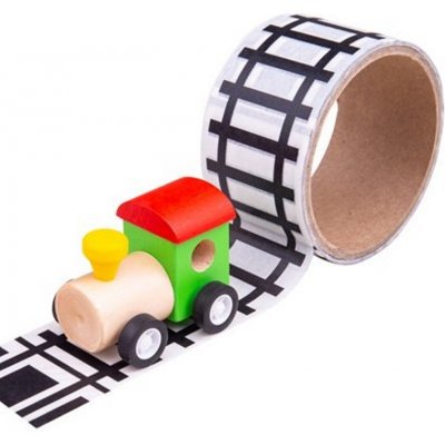Bigjigs Toys Lepící páska koleje s mašinkou – Zboží Dáma
