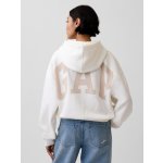 GAP Oversize crop mikina s logem VintageSoft Bílá – Zboží Mobilmania