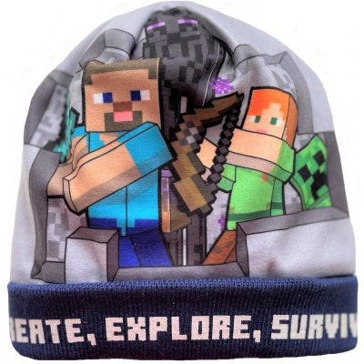 ČEPICE MINECRAFT F uk 23 68352 modrá – Zboží Dáma