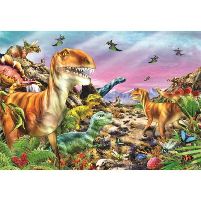CLEMENTONI Země dinosaurů 104 dílků
