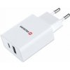 Baterie pro bezdrátové telefony Swissten síťový adaptér power delivery 30w 1x usb-c + 1x usb bílý