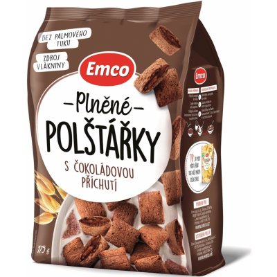 Emco Plněné polštářky s čokoládovou příchutí 175 g – Zboží Dáma