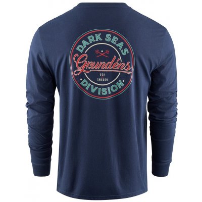 Grundéns tričko Dark Seas X Grundens Instinctive LS T-Shirt Dark Navy – Zboží Dáma