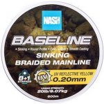 Nash Splétaná Šňůra Baseline Sinking Braid UV Yellow 600m 0,20mm 9,07kg – Zboží Dáma