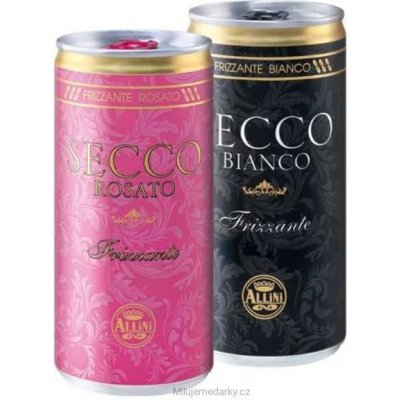 SECCO bianco rosato frizzante šumivé víno v plechovce 24 x 0,2 l – Zboží Mobilmania