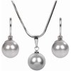 Levien sada náhrdelníku a náušnic Pearl Light SET-041 grey