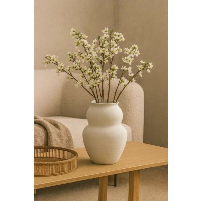 House Doctor – Váza Juno z kameniny, bílá, výška 22,5 cm – Hledejceny.cz