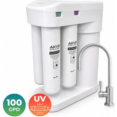 AKV RO TYTAN-100+UV White kompaktní filtr reverzní osmózy 100 GPD – Hledejceny.cz