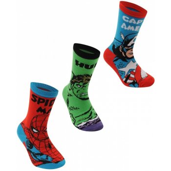 Marvel 3 Pack Crew Socks Child dětské ponožky