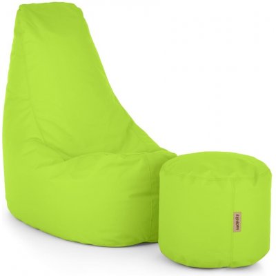 SakyPaky Sedaci vak Hačí a taburet limeta – Sleviste.cz