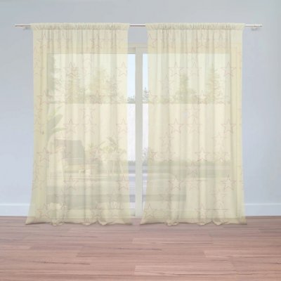 Sablio Záclony Hvězdy: 2ks 150x250cm – Hledejceny.cz