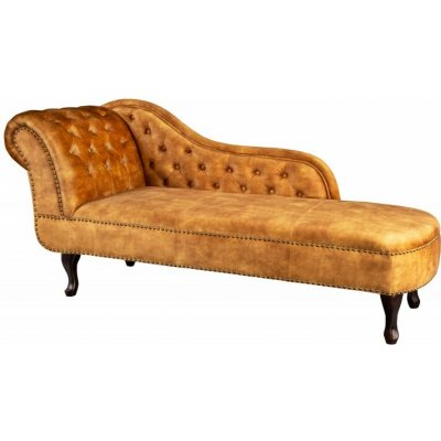 Interior Chesterfield tmavě žlutá samet LEN41252 – Zboží Dáma