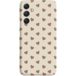 Matný kryt do Samsung Galaxy A15 4G Srdíčka Mocha Mousse beż – Hledejceny.cz