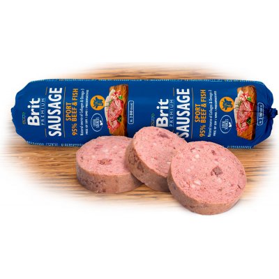 Brit Premium Dog Sausage Sport – Beef & Fish 0,8 kg – Hledejceny.cz