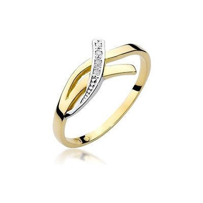 Nubis zlatý zásnubní prsten s diamanty W 179GW