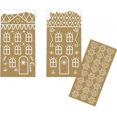 Det Gamle Apotek Adventní papírové sáčky se samolepkami Christmas Ginger, přírodní barva, papír – Hledejceny.cz