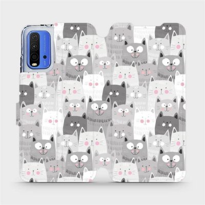 Pouzdro Mobiwear parádní flip Xiaomi Redmi 9T - M099P Kočičky