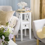 Arten rustikální toaletní stolek Poprad MES10 borovice bílý vosk – Zboží Dáma