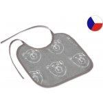 Veba Grand Medvědi tmavá s šedou lemovkou 25 x 25 cm slintáček – Zboží Dáma