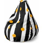 Sablio sedací vak Pear pruhy a puntíky 140 x 100 x 25 cm – Sleviste.cz