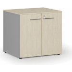 Primo Kancelářská skříň s dveřmi GRAY, 735 x 800 x 640 mm, šedá/bříza – Hledejceny.cz
