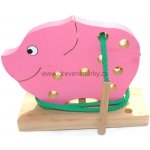 CREATIVE THREAD TOYS DŘEVĚNÉ PROVLÉKADLO PRASE PIG – Hledejceny.cz