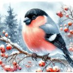 Norimpex Diamantové malování Ptáček v zimě 30 x 40 cm – Hledejceny.cz