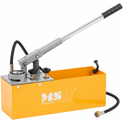 MSW Zkušební tlaková pumpa - 50 bar - 2 ventily - 45 ml - nádrž na vodu: 12 l MSW-PUM-001A – Hledejceny.cz