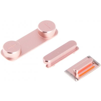 AppleMix Sada postranních tlačítek / tlačítka pro Apple iPhone 5 / 5S / SE (Power + Volume + Mute) - růžová (Rose Gold) - kvalita A+ – Hledejceny.cz