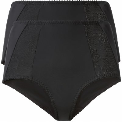 esmara Dámské kalhotky s krajkou 2 kusy černá – Zboží Mobilmania