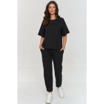 Makadamia dámská souprava triko a kalhoty M865 černá – Zboží Dáma