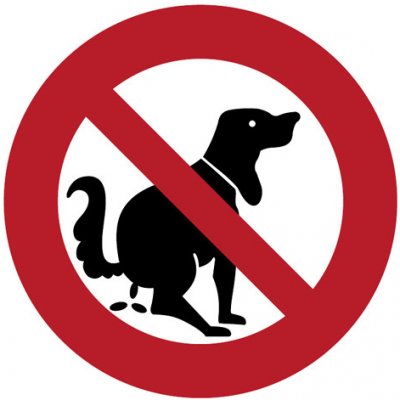 Značka Zákaz venčení psů – Zboží Mobilmania