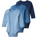 Lupilu Dětské body s BIO bavlnou 3kusy navy modrá modrá – Zboží Dáma