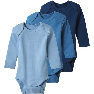 Lupilu Dětské body s BIO bavlnou 3kusy navy modrá modrá – Zboží Dáma