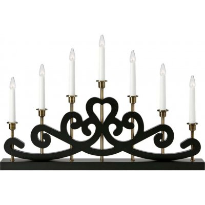 Markslöjd 705966 Vánoční svícen NIGHTFALL 7xE10 3W 230V černá mosaz ML1574 – Hledejceny.cz