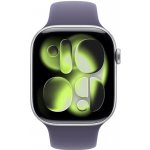 Apple Watch Series 11 (46mm) Stříbrný hliník s mlžně fialovým sportovním řemínkem M/L MEVA4MP/A – Zboží Živě
