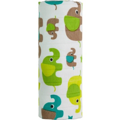 T-Tomi BIO Bambusová osuška green elephants / zelení sloni 194 – Zboží Mobilmania