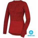 Husky merino 100 Long Sleeve dámské triko dlouhý rukáv merino vlna červená – Zboží Dáma