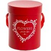 Květina Lepaso Flower box červený se srdíčkem 15x18 cm (135978 001 ART18726 flower box červený)