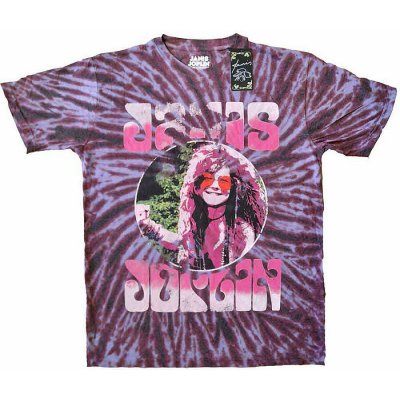 Janis Joplin tričko Pink Shades Dye Wash Purple – Zboží Dáma